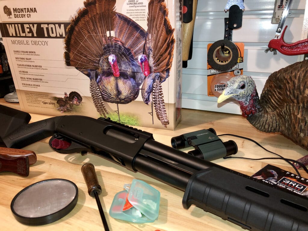 Remington 870 Tactical Shotgun and Turkey Hunting Gear