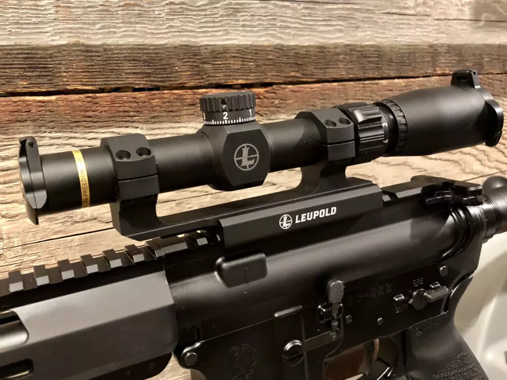 Leupold Mark AR one-piece mount with a Leupold VX Freedom 1.5-4X20 AR Scope
